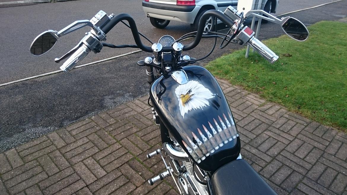 Suzuki Vs 700 Intruder  SOLGT ! - Forrige ejer har malet motivet billede 8