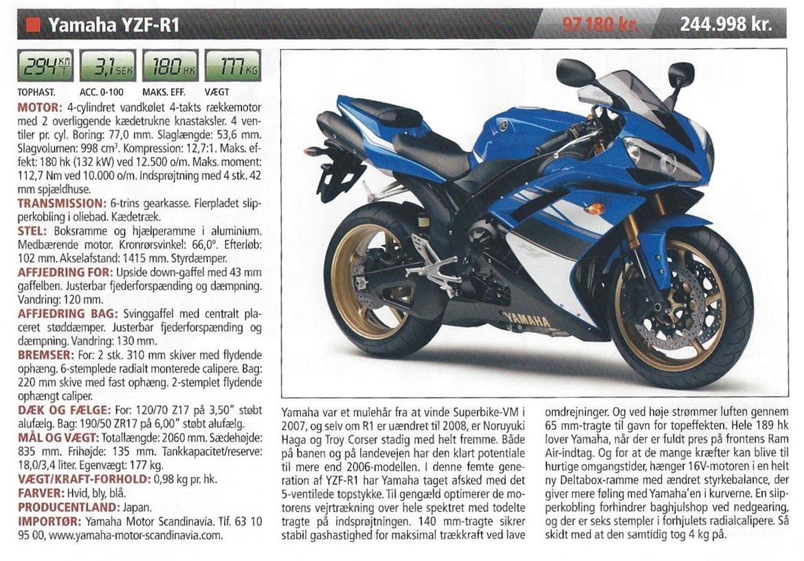 Yamaha YZF R1  EVOLUTION - MC Revyen 2008 billede 21