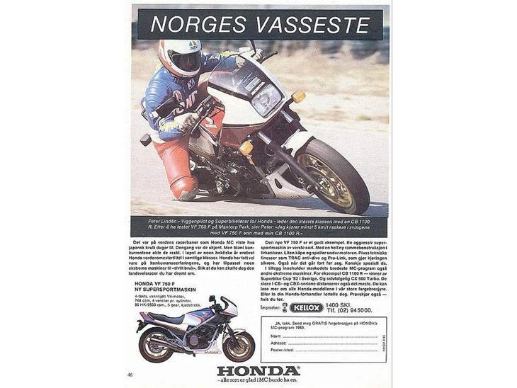 Honda VF 750 F ( interceptor) billede 6