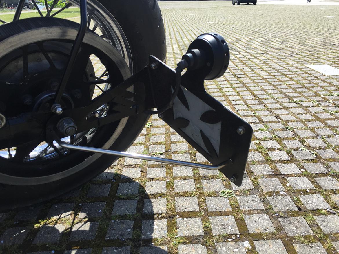 Suzuki ls650 Savage - Nr. Pladeholder watercuttet og hjemmedesignet :-) (Lig mærke til suzuki mærket) billede 11