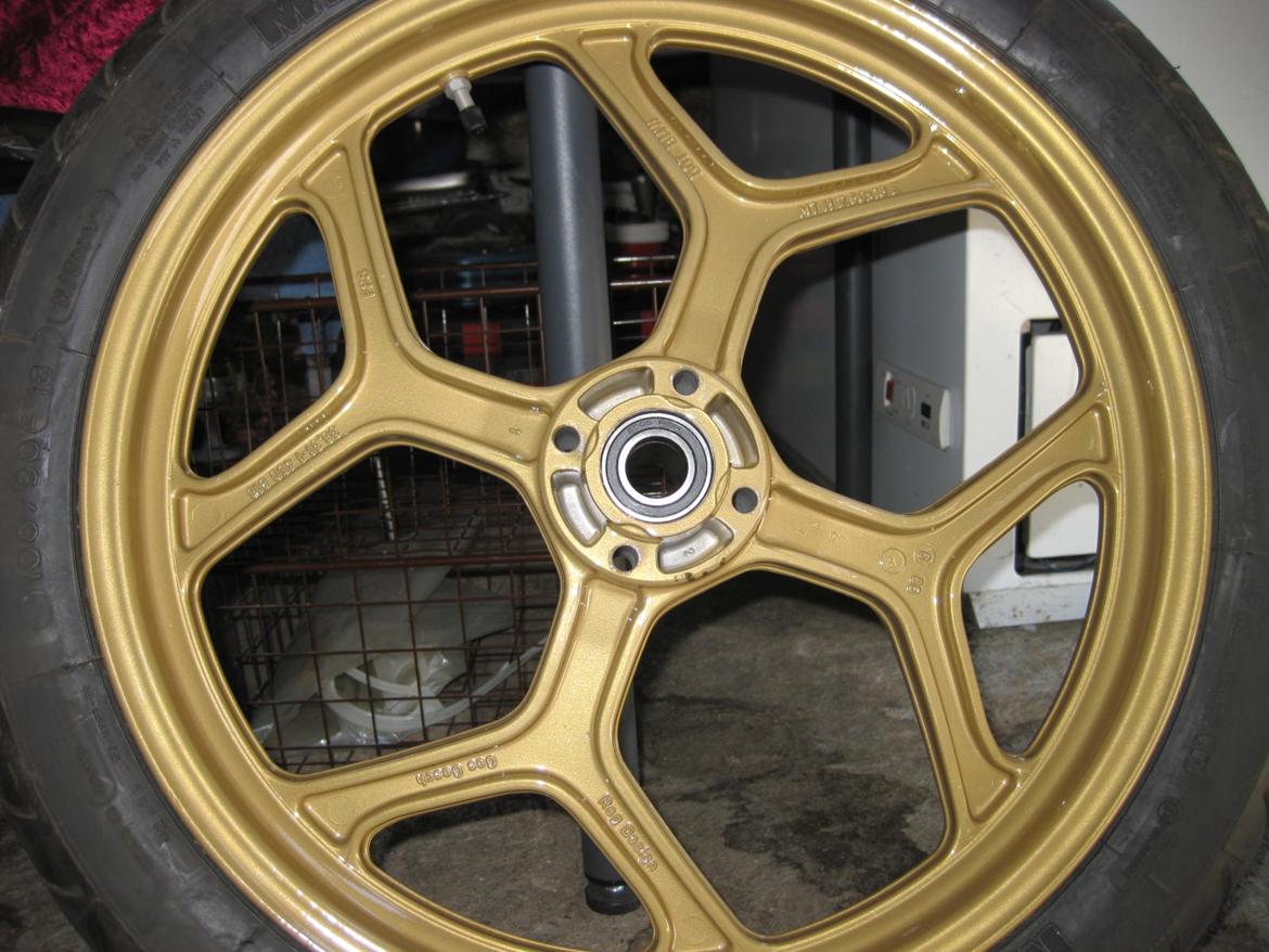 BMW K100 RS - Fælge, guld + klar lak pulverlakerede billede 17