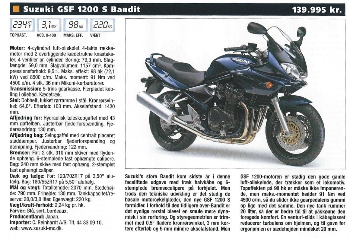 Suzuki GSF 1200 S - MC REVYEN 2002 billede 20