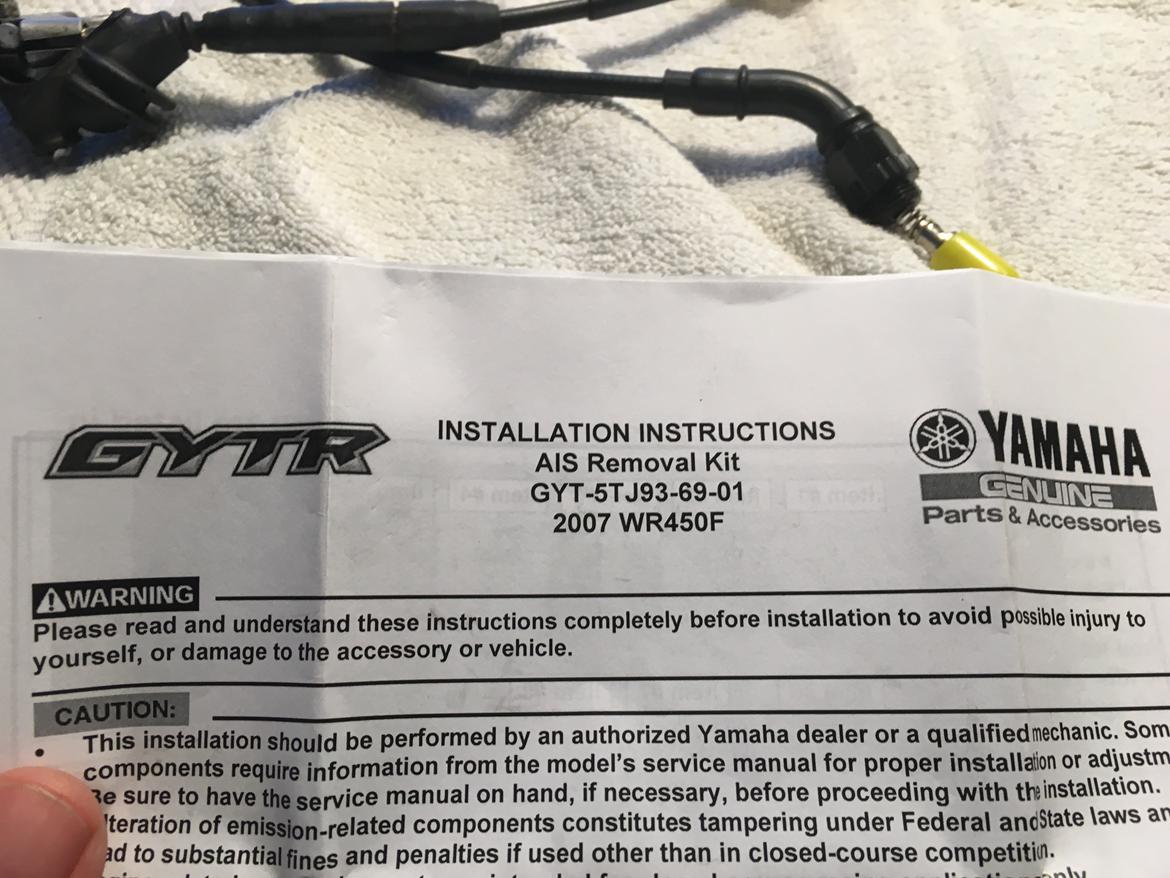 Yamaha WR 450 F billede 11