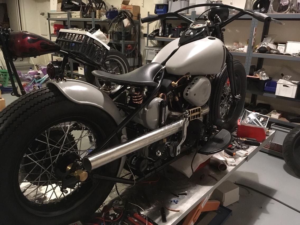 Harley Davidson Fl - udstødning lavet i rustfri billede 10