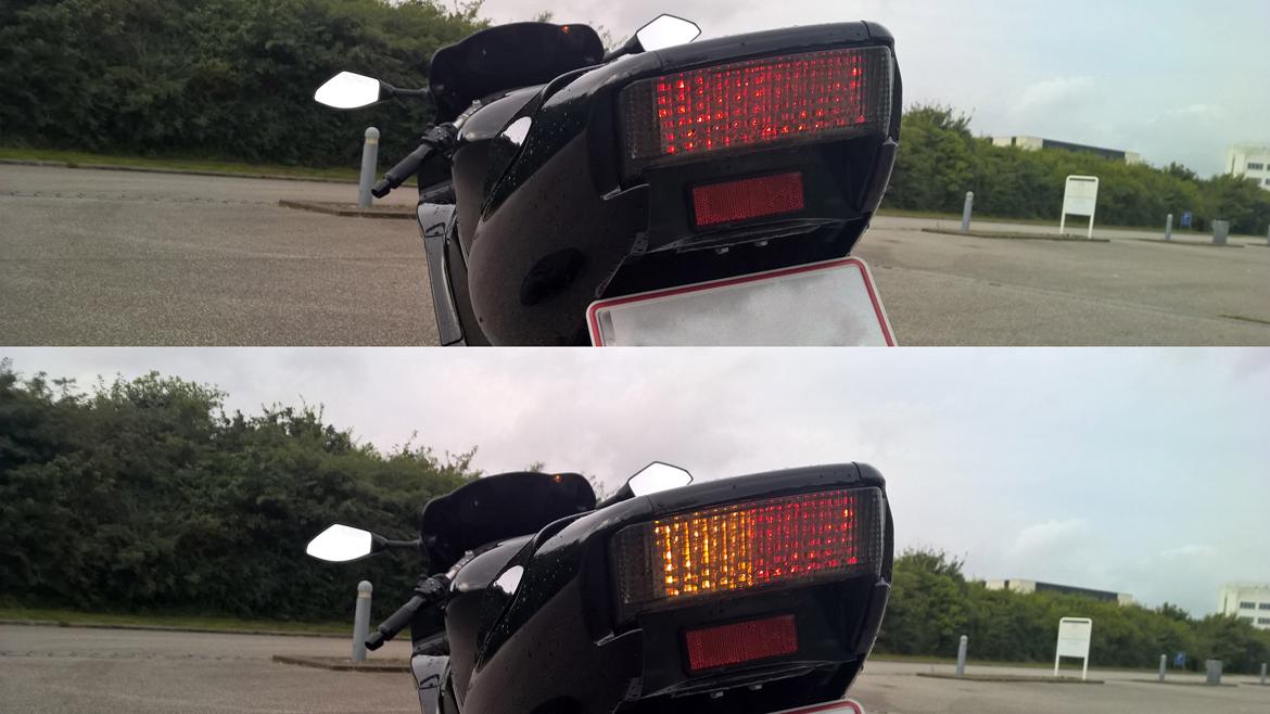 Honda CBR 600 F2 - Sideblink fjernet og bygget i baglygte billede 7