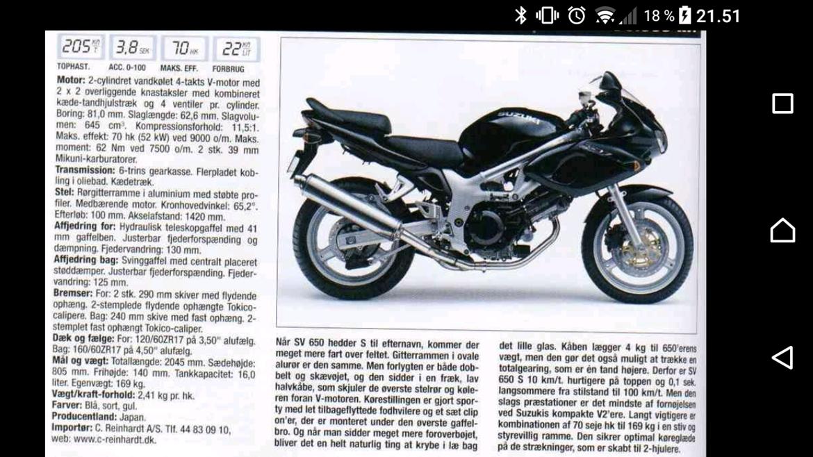 Suzuki sv 650 S * SOLGT billede 7
