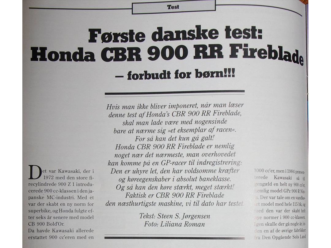 Honda Cbr 900 fireblade billede 6