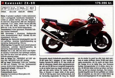 Kawasaki ZX9R *SOLGT* billede 7