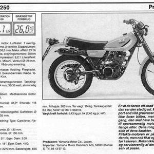Yamaha XT 250 billede 13