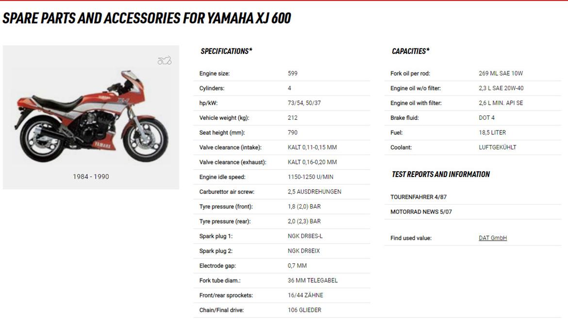 Yamaha XJ 600 billede 5