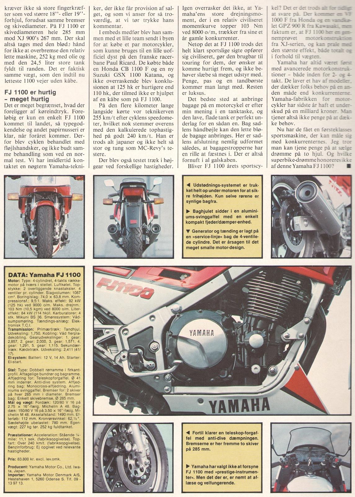 Yamaha FJ 1100 billede 8