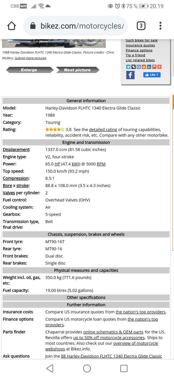 Harley Davidson Electric glide classic  solgt billede 5