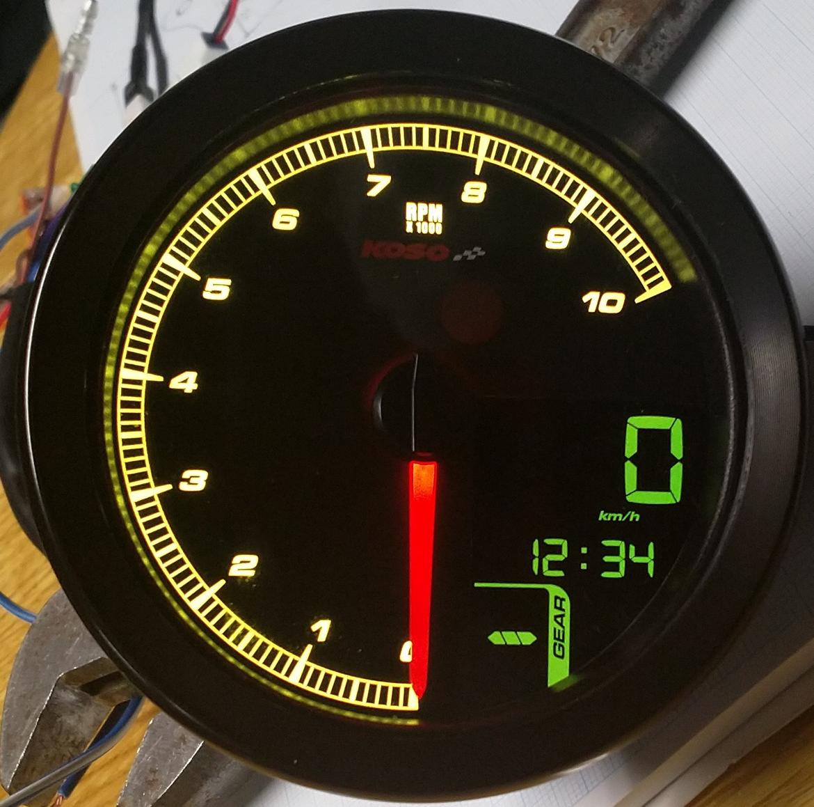 Yamaha V-max 1200 - KOSO TNT-04 instrument billede 18