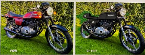 Suzuki GSX400E - Før / efter billede 15