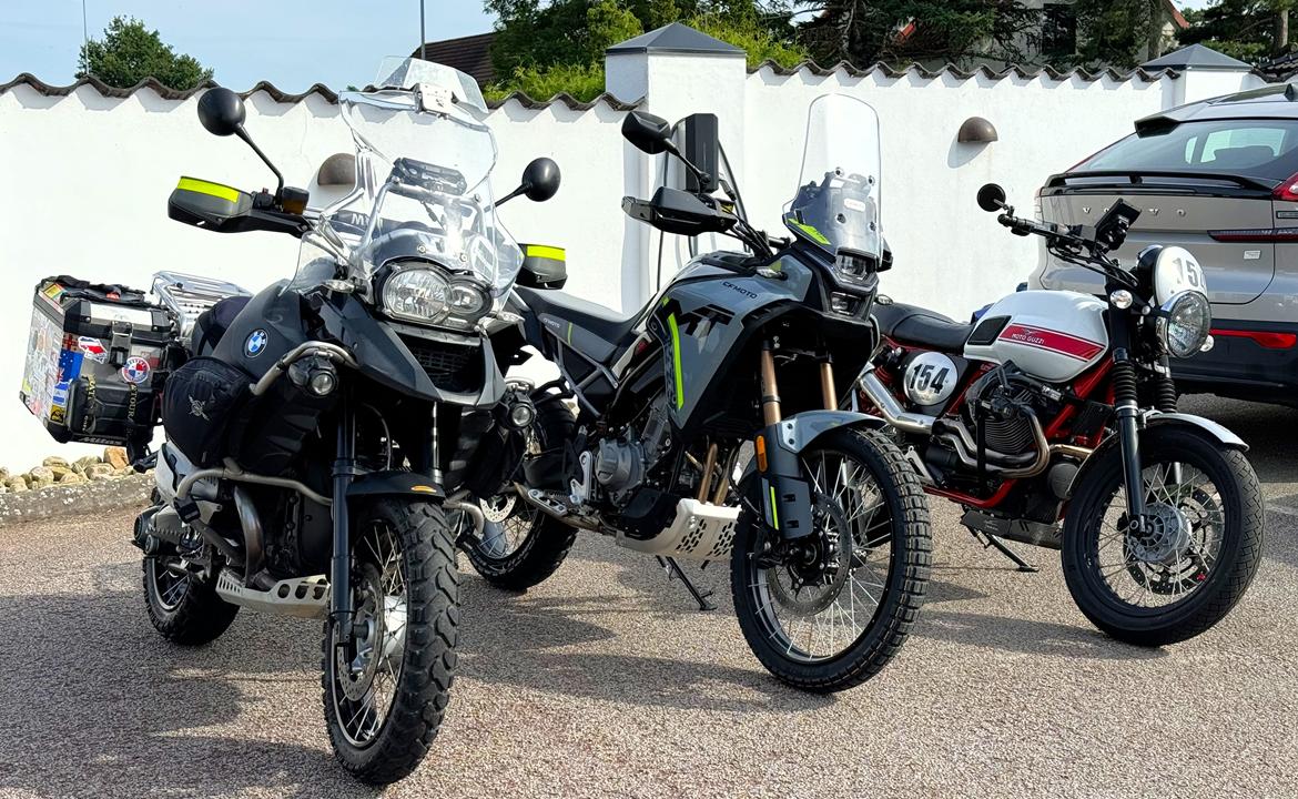 CF Moto 450MT - . . . . . . . . . . . . .   Alle med egerhjul. Forhjul BMW 19 tommer, CFMOTO 21 tommer og Moto Guzzi 18 tommer. billede 21