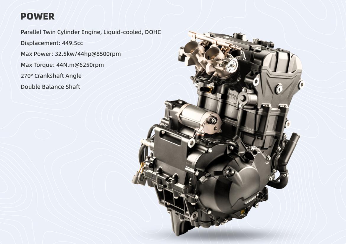 CF Moto 450MT -  . . . . . . . . . . . . . . . .Motor. Paralleltwin. billede 42