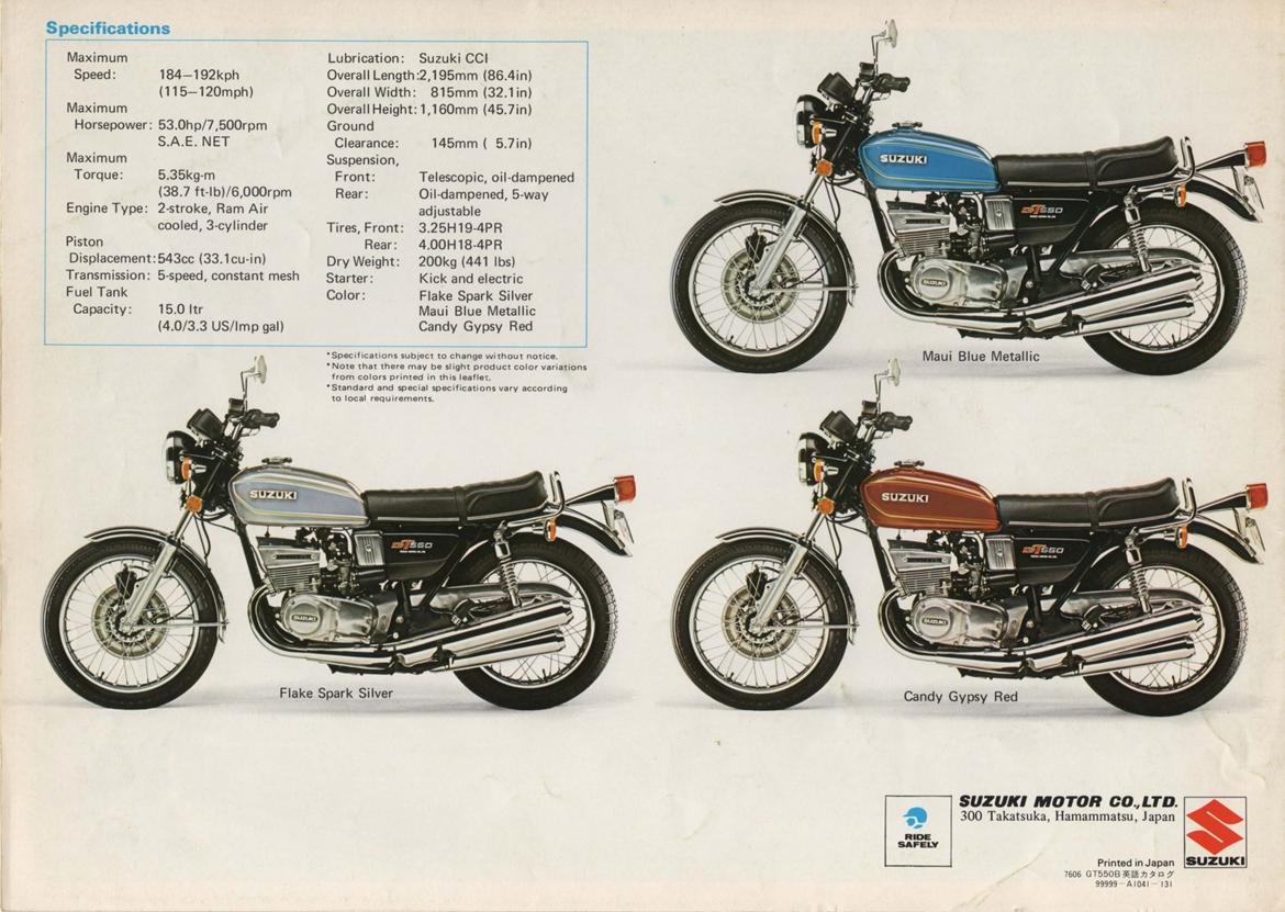 Suzuki GT 550 billede 10