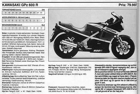 Kawasaki GPZ600R - Solgt - Side fra MC-Revyen årgang 1987 billede 13