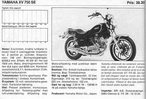 Yamaha tr1 XV 750 SE billede 10