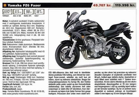 Yamaha FZ6-S Fazer (SOLGT) billede 3