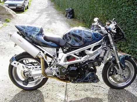 Harley Davidson Sportster xl custom-solgt - Min kærestes mc. Suzuki TL1000. billede 4