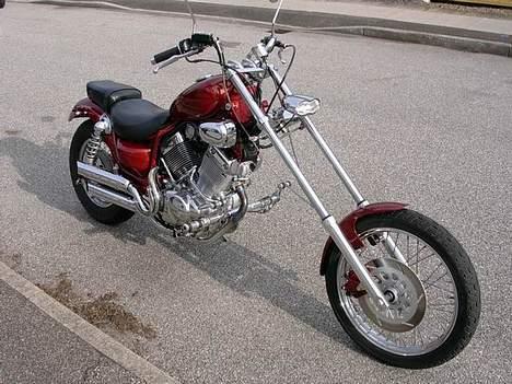 Yamaha Virago XV535 Chopper - her med den lange forgaffel monteret billede 3