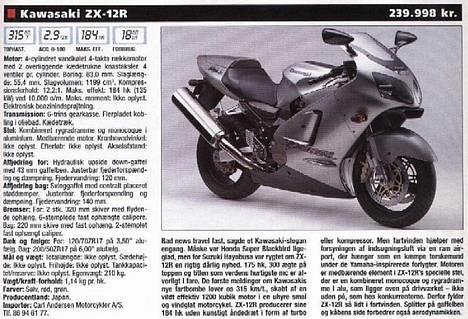 Kawasaki zx12r SOLGT billede 7