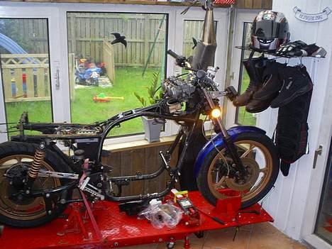 Suzuki GS 750 solgt - Her er så min motorcykel.....øøh næh, nu er det kun en cykel ;-) billede 16