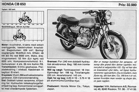 Honda CB 650 (Solgt) billede 10