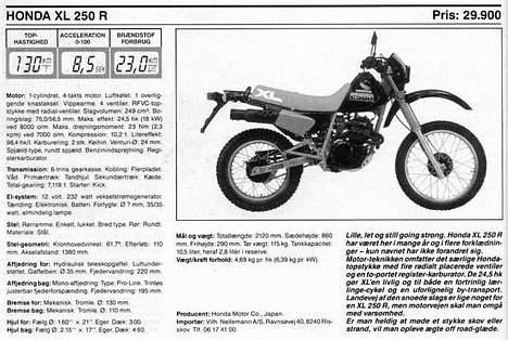 Honda XL 250R *Solgt* billede 2