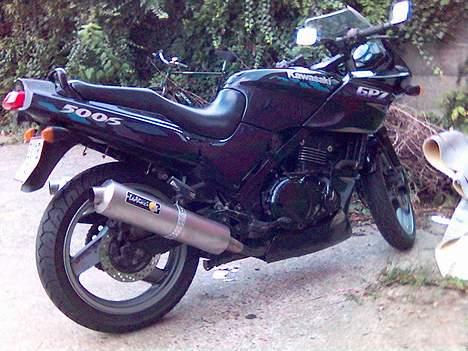 Kawasaki GPZ 500 S - min dejlige lille cykel, stadig sælgers billeder... aldrig fået den pudset pænt nok op til jeg ville ta billeder af den igen billede 1