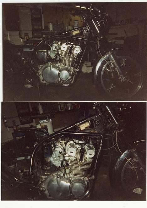 Suzuki Gs 850 G ( solgt d.3/11 ) - da vi var i fuld gang med at renovere dyret. billede 3