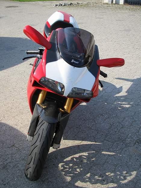 Ducati 748 årg. - Carbon topkåbe lakeret med nummefelt og synlig Carbon  billede 2