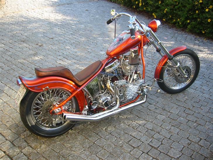 Harley Davidson Panhead Chopper - Nu med den nyrenoverede motor billede 3