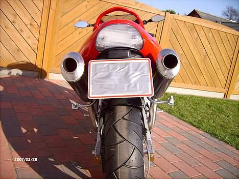 Ducati 750 S     SOLGT - så er rørerene helt oppe ved led baglygten med inbygget blink, nyt dæk billede 15