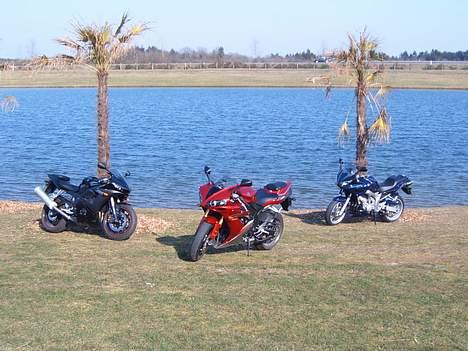 Yamaha YZF-R1 - Billede taget ved Brande Badesø - mig, min bror og en af mine kammerater billede 5