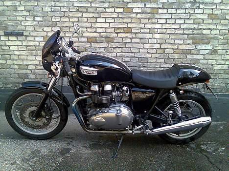 Triumph Thruxton 900 cc - Sort forskærm og sort vindskærm. billede 3