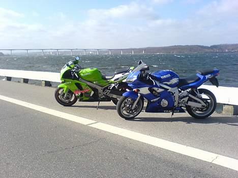 Yamaha R6  - Mig og Niki ved Vejle fjord.. billede 2