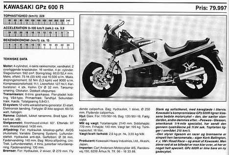Kawasaki GPZ600R - SOLGT billede 8