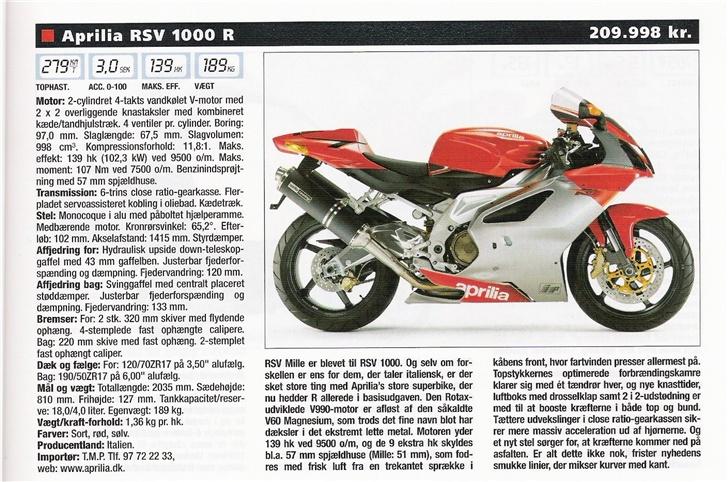 Aprilia RSV 1000 R (SOLGT)  billede 7