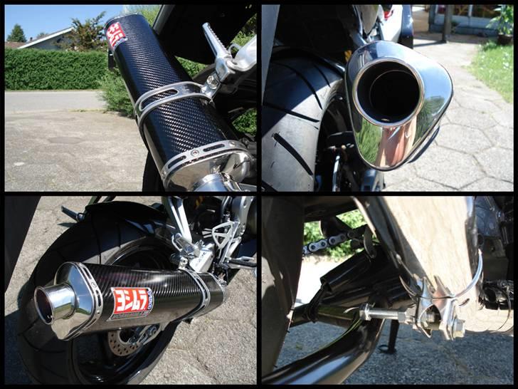 Honda CBR 600 F - SOLGT - Yoshimura TRS slip-on...bemærk hjemme fusket anlæg til central støtte ben...Potten har fået navnet Jenna Jameson da de ca. har samme størrelse hul:D billede 9