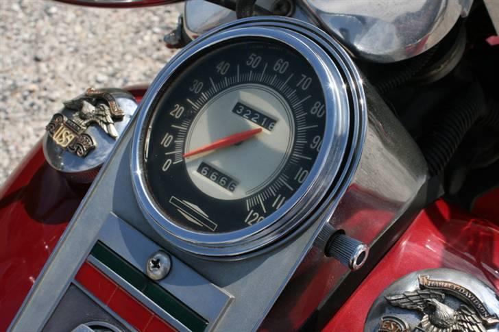 Harley Davidson ElectraGlide - TIL SALG - Når Vera er i ondt lune, kommunikerer hun det klart og tydeligt via triptælleren. billede 7