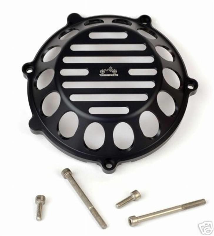 Ducati 999 bip - ER PAA VEJ I POSTEN.  Clutch cover Typ 2 black cnc fraest ud af et stykke alu billede 12
