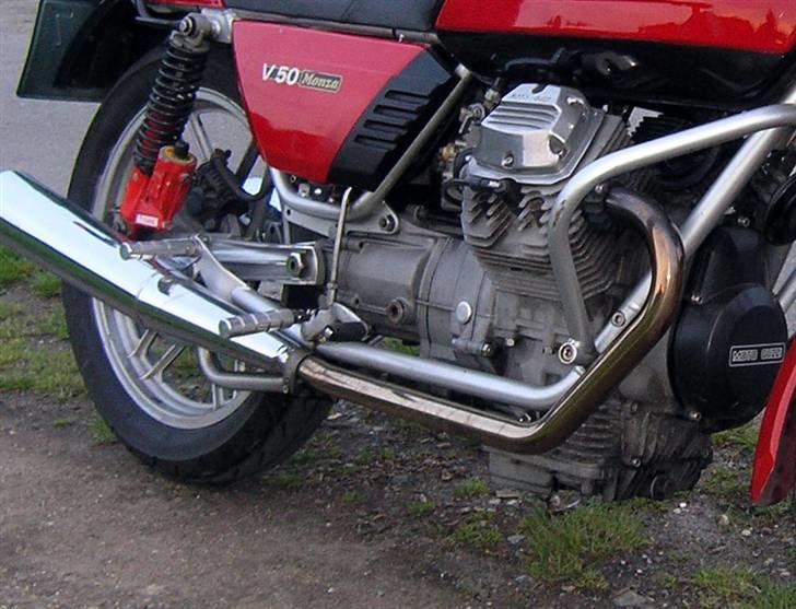 Moto Guzzi V 50 Monza (solgt) - Forrør af rustfri stål ;-) billede 1