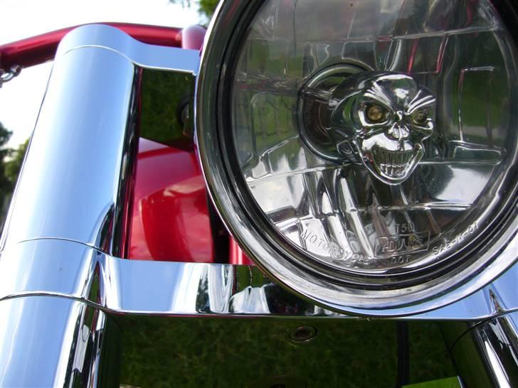 Harley Davidson Shovelhead  - Forlygte Adjure 5 1/4" M Hot Rod Flame. Lys i øjnene på dødningehoved underpositionslys. billede 6