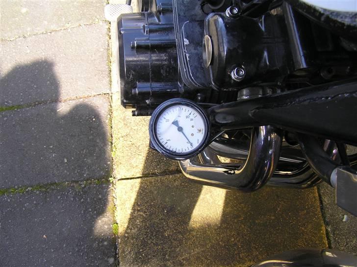 Yamaha xs 750 - efter hovedrpr af motor sat jeg dette på midlertidig det er kanon det bliver siddende billede 2