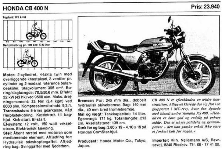 Honda CB 400N   * SOLGT * billede 9