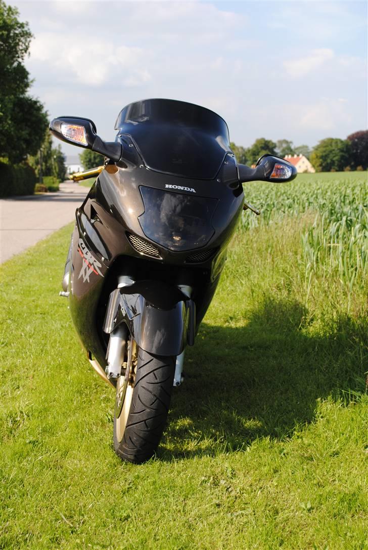 Honda cbr 1100 xx SOLGT - Man skal vide hvor man er i mørke, for der slipper alt for lidt lys gennem den forlygte. Det er vist en ommer :( Men flot er det. Foto fra sommer 2011 billede 3