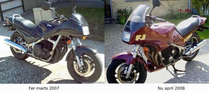 Yamaha FJ 1100 - Som den så ud da jeg købte den sidste år - kontra hvordan den ser ud nu billede 7