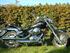 Kawasaki VN800 CLASSIC - Cyklen i fuldt flor foran naboens hæk.